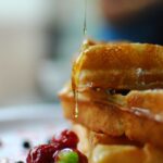 waffle dripping syrup